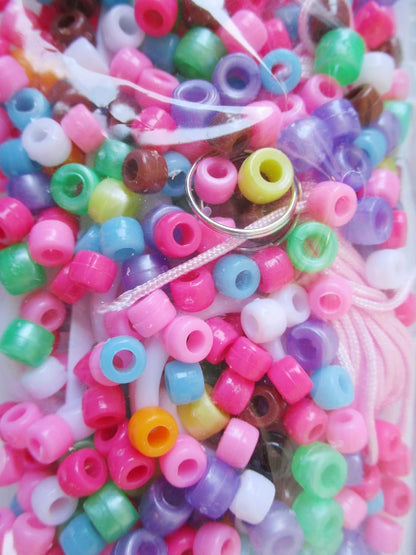 Keychain Craft Kit - Makes 3 Beaded (Flamingo, Flower, Popsicle)