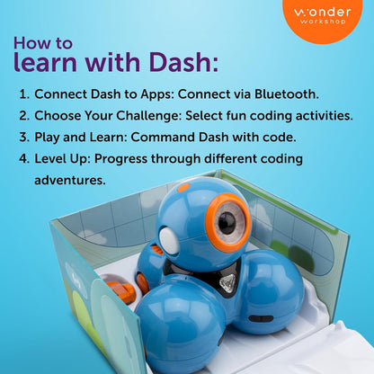 Wonder Workshop Dash Robot - Coding Robots for Kids 6+ - Voice Activated STEM Robot Toys - Interactive, Educational & Programmable