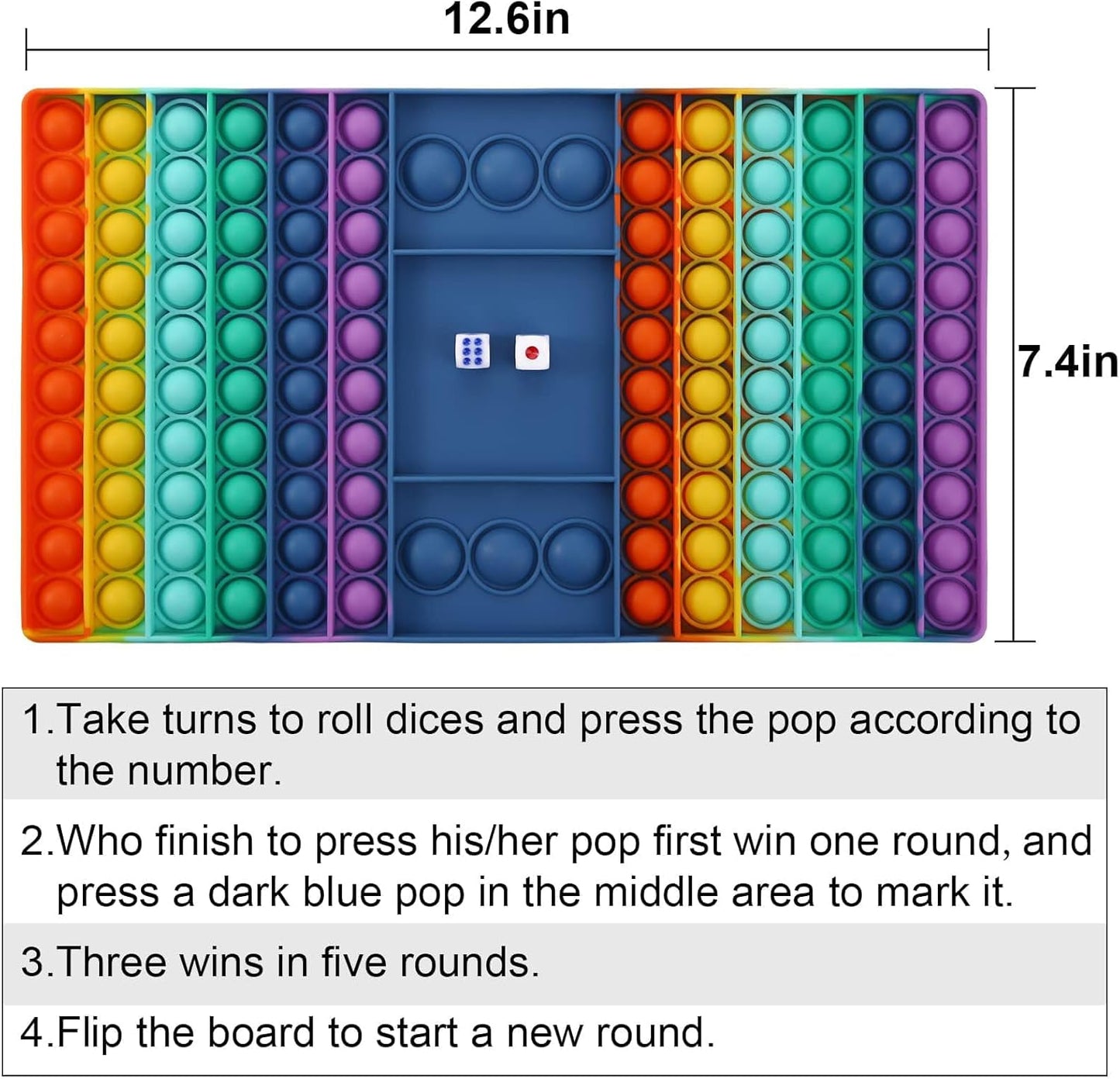 Pop Games Sensory Fidget Toy, Pop Board Math Games for Kids Family Games Multiplication Game, Stress Relief Toys for Girls Boys with Autism ADHD Birthday Gifts for Kids
