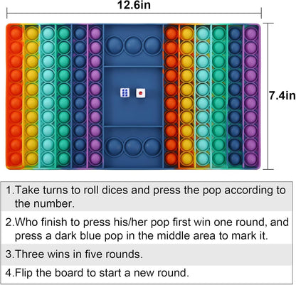 Pop Games Sensory Fidget Toy, Pop Board Math Games for Kids Family Games Multiplication Game, Stress Relief Toys for Girls Boys with Autism ADHD Birthday Gifts for Kids