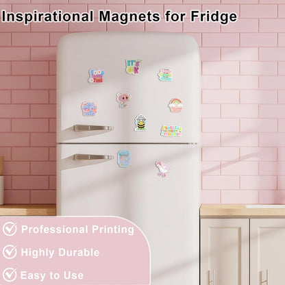 Weewooday 10 Pcs 2026 Inspirational Refrigerator Fridge Magnets Motivational Magnets Bulk Graduation Gift Funny Glass Quote Magnetic Decor for Cabinet Kitchen Whiteboard Locker Office Accessories