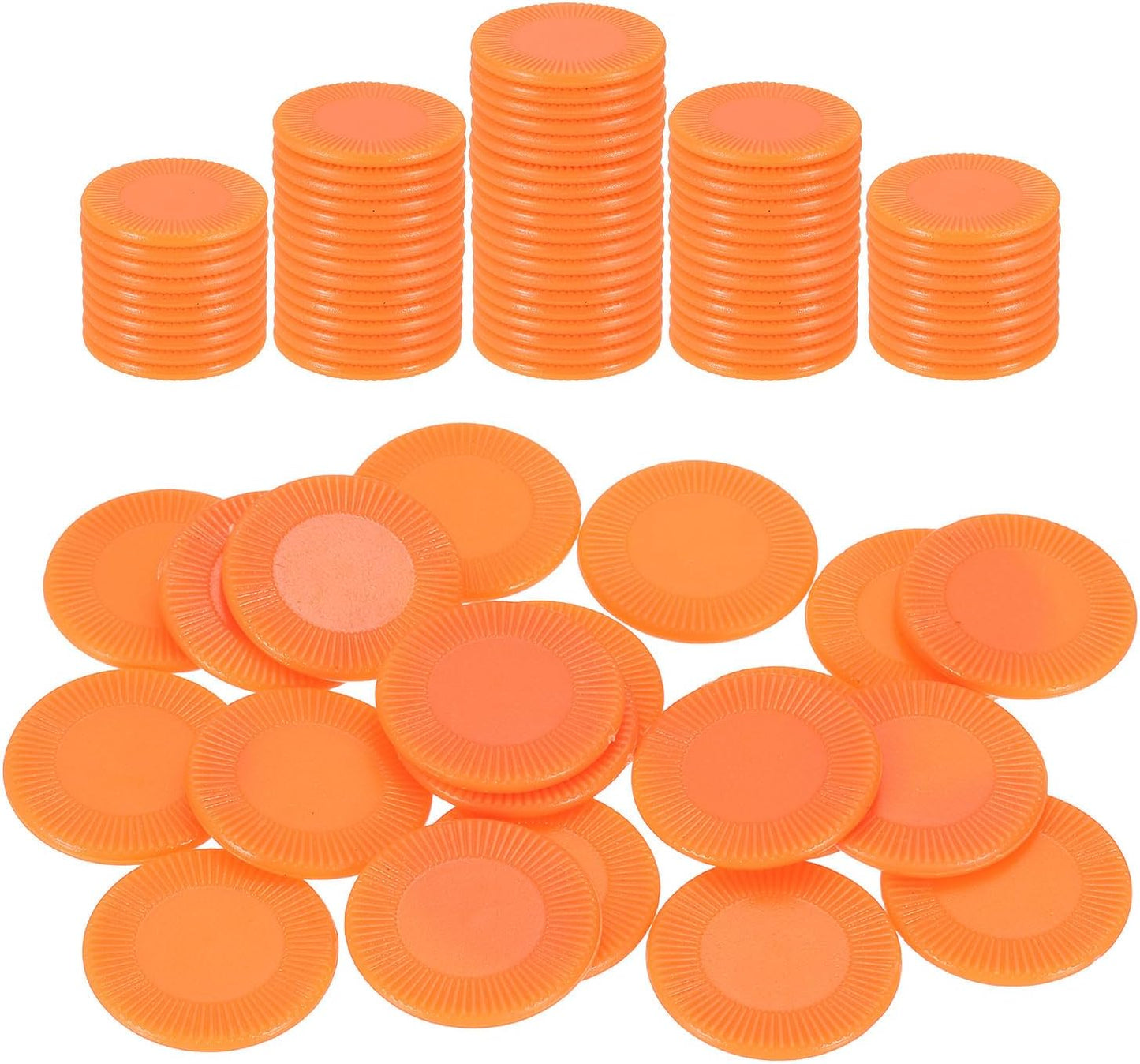 uxcell 100Pcs Plastic Poker Chips, 1 Inch Mini Bingo Chips Learning Counters Counting Counters Disks Markers Opaque Game Tokens for Game Play Math Counting, Blue, Pattern