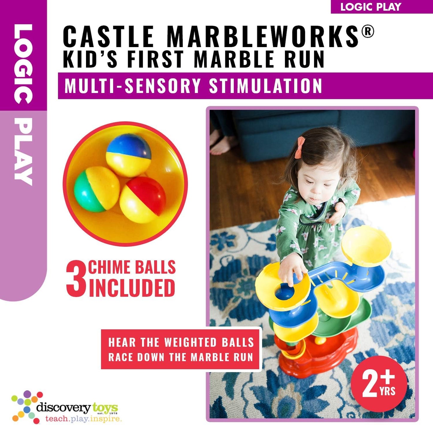 Discovery Toys Castle MARBLEWORKS® Marble Run | Kid-Powered Learning | STEM Educational Building Block Toy Learning & Childhood Development 2 Years Old and Up