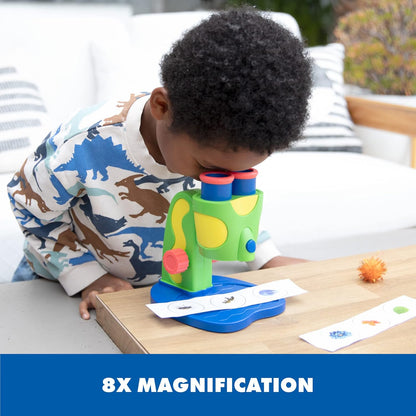 Educational Insights GeoSafari My First Microscope - Kids Microscope with Prepared Slides, STEM Toys, Microscopes for Kids, Toddler Learning Toys, Science Kits for Boys and Girls Ages 3+