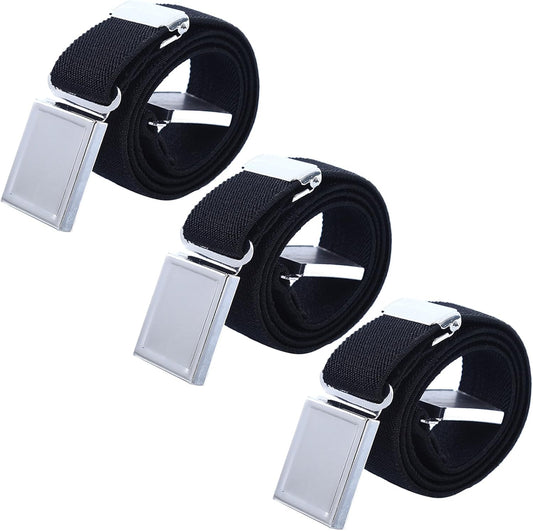 AWAYTR 3 PCS Kids Adjustable Magnetic Belts - Easy to Use Magnetic Buckle Belt for Boys and Girls