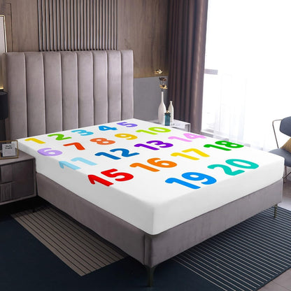 Chemistry Bed Sheets for Kids Teens Girls Boys,Chemical Experiment Fitted Sheet Twin,Science Themed Sheets for Math Lovers,Chemistry Lab Bedding Set,White and Black