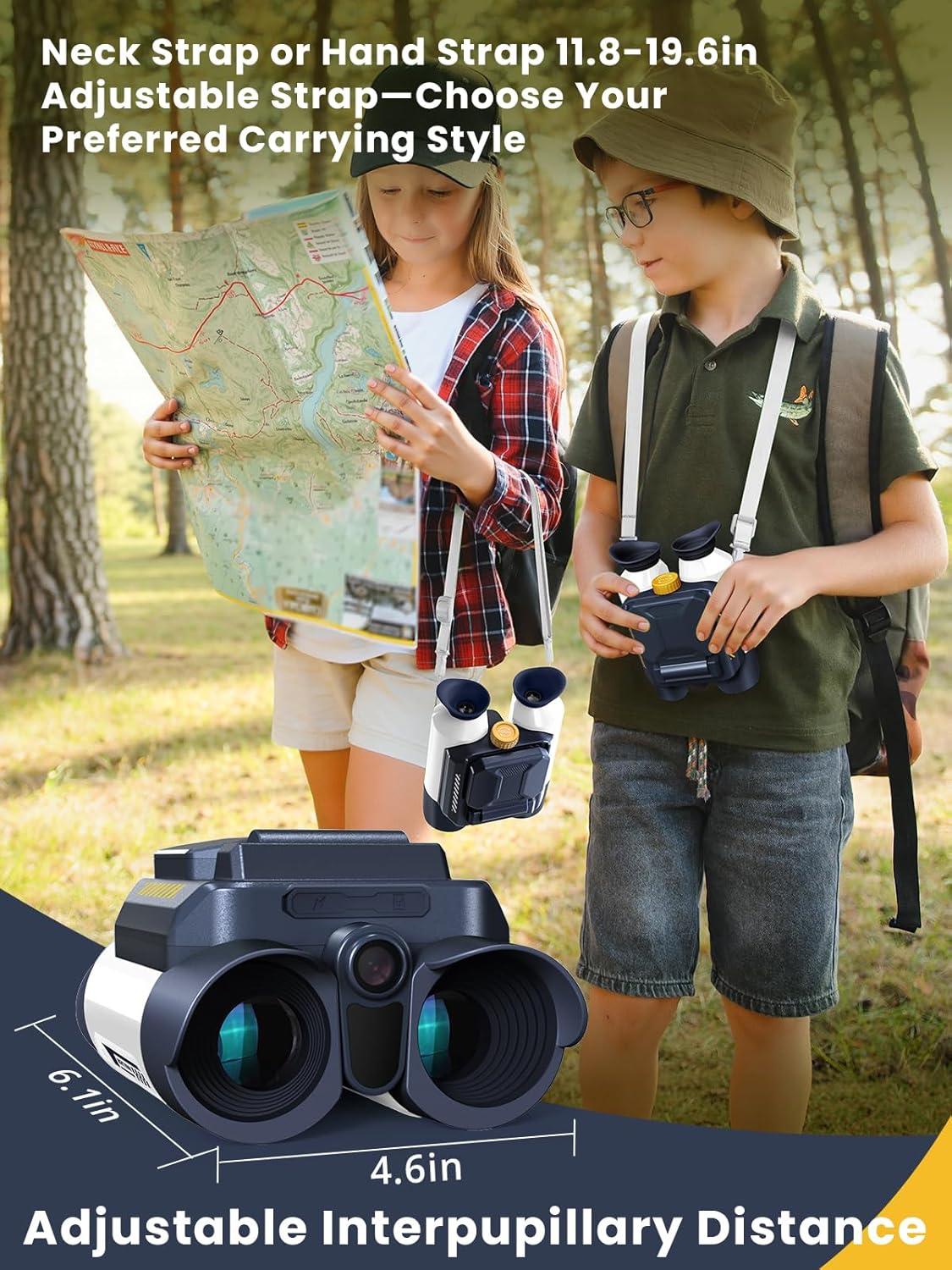 Acoath Binoculars for Kids with Night Vision Camera, Kids Telescope, 10X Optical Zoom, Magic Adventures Telescope Toys Gifts for Age 3, 4, 5, 6, 7, 8, 9, 10+ Years Old Boys Girls