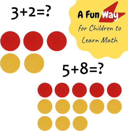 Mr. Pen- Two Color Counters, 100 pcs, Counters for Kids Math, Counters, Math Counters, Red and Yellow Counters, Math Counters for Kids, Counting Chips, Counters for Math
