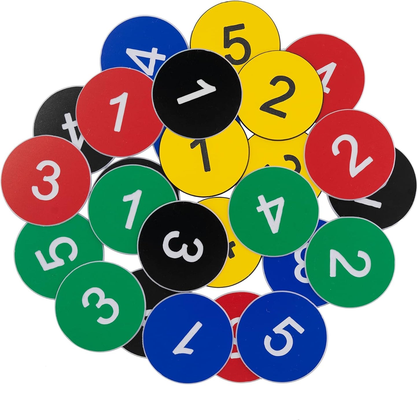StayMax Plastic Number Tags Engraved Numbered Tags Without Hole (1-50, Black)