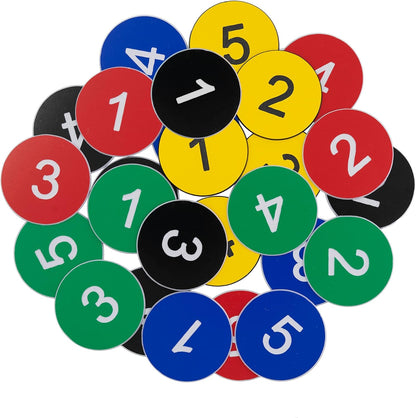 StayMax Plastic Number Tags Engraved Numbered Tags Without Hole (1-50, Black)