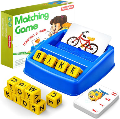 Matching Letter Game for 3 4 5 Year Old Girls Gifts, ABC Learning Toys for Kids Age 3-5, Educational Spelling Games Toys for Toddler Age 4-8, Preschool Birthday Gifts for 2 3 4 5 Year Old Boys Girls