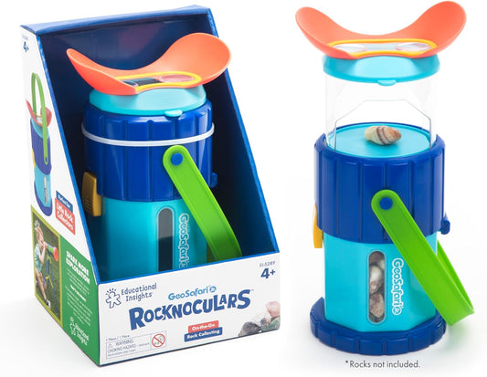Educational Insights GeoSafari Rocknoculars - Outdoor Toys for Kids Ages 4-8, STEM Toys and Geology Tools, Rock Collecting Binoculars for Toddlers, Kids Camping Toy, Backyard Nature Exploration