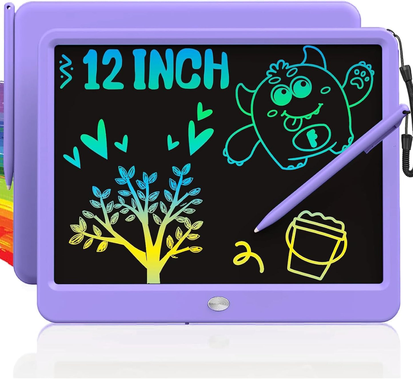 TEKFUN LCD Writing Tablet for Kids, 10-inch Coloring Drawing Pad, Mess Free Doodle Board, Airplane Travel Toys for Boys and Toddlers, Road Trip Essentials, Gifts for 3 4 5 6 7 8 Year Old Girls(Blue)