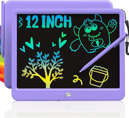 TEKFUN LCD Writing Tablet for Kids, 10-inch Coloring Drawing Pad, Mess Free Doodle Board, Airplane Travel Toys for Boys and Toddlers, Road Trip Essentials, Gifts for 3 4 5 6 7 8 Year Old Girls(Blue)