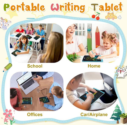 2 Pack LCD Writing Tablet, Electronic Drawing Writing Board, Erasable Drawing Doodle Board, Doodle Pad Toys for Kids Adults Learning & Education, 8.5IN(Blue+Pink)