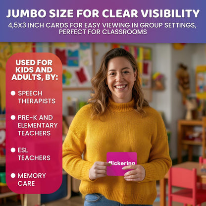 QUOKKA 104 Noun Flash Cards Set – Kids and Adults Vocabulary Builder for ABA Therapy, Early Childhood Education, and ESL Teaching – Picture Cards for Speech Therapy and Vocabulary Building Activities
