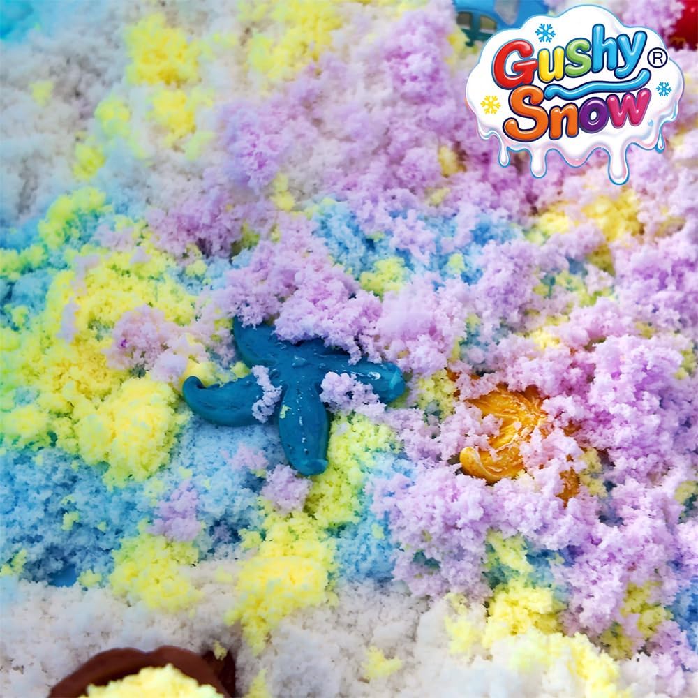 Sensory Bin Filler for Toddlers, Fake Snow Play Sand, Soft Latex Sensory Table Fillers for Classroom Learning, White Sensory Material for Indoor Sensory Play