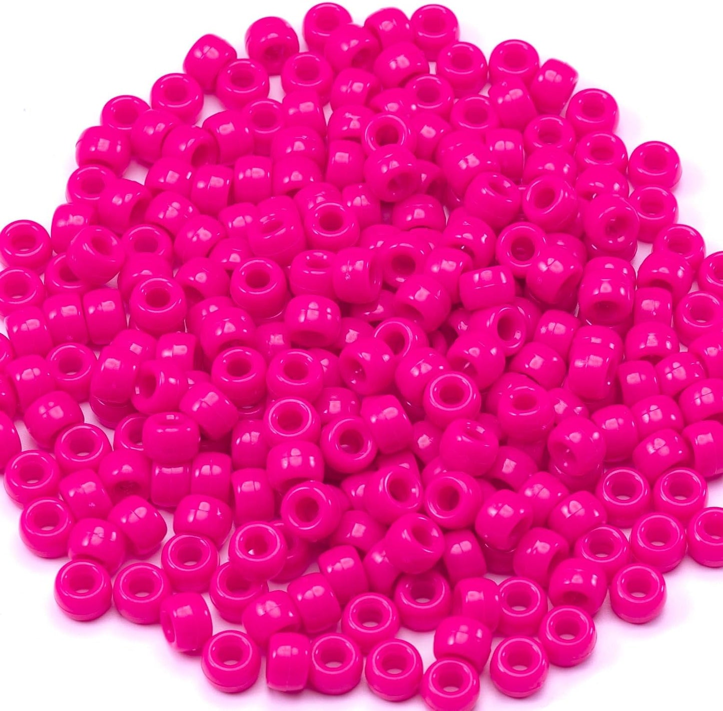 Gxueshan 1000 Pcs Acrylic Black Pony Beads 6x9mm Large Hole Pen Hair Kandi Beads Bulk for Friendship Bracelet Necklace Jewelry Making Earring Braiding Kit