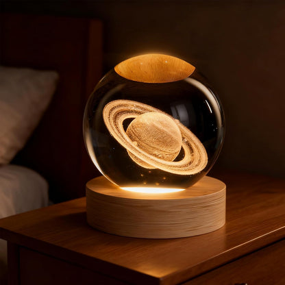 3D Solar System Crystal Ball, 2.4in Universe Gifts Decorative Quartz Glass Ball, Space Laser Engraved Model Astronomy Decor, Physics Display Sculpture Home Decor Crafts for Friends Mom Women Boys