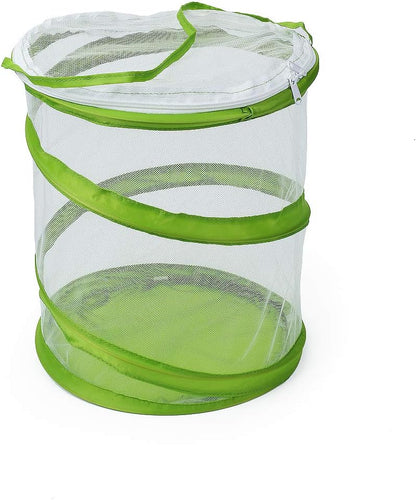 RESTCLOUD Pop-up Insect and Butterfly Habitat Cage Terrarium Clear Mesh Enclosure, See Through Easier 9" x 11" Tall
