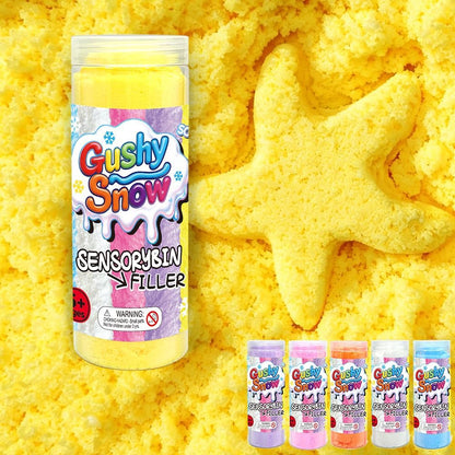 Sensory Bin Filler for Toddlers, Fake Snow Play Sand, Soft Latex Sensory Table Fillers for Classroom Learning, White Sensory Material for Indoor Sensory Play