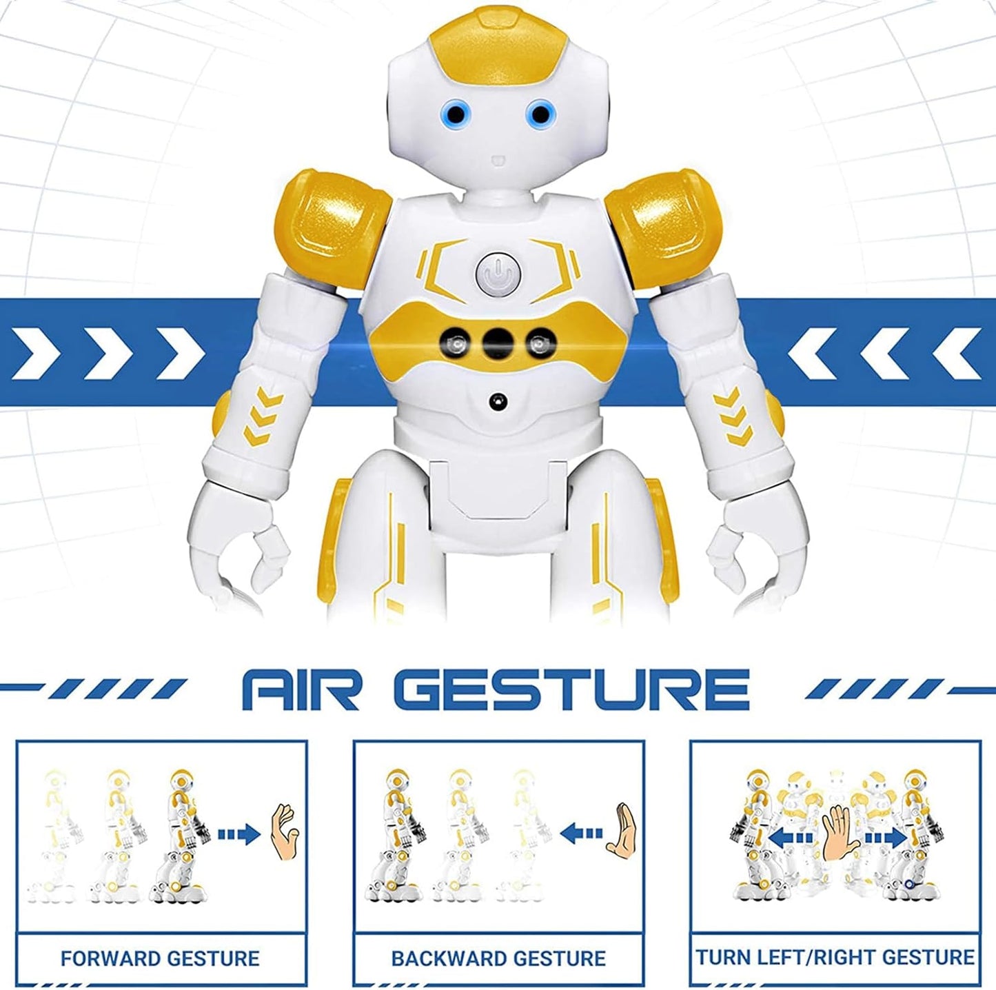KingsDragon RC Robot Toys for Kids, Gesture & Sensing Programmable Remote Control Smart Robot for Age 3 4 5 6 7 8 Year Old Boys Girls Birthday Gift Present