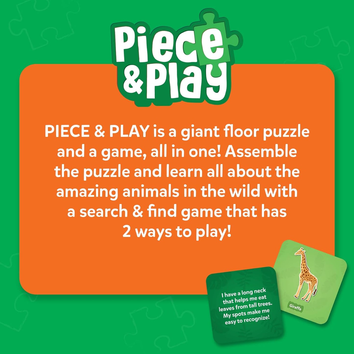 Skillmatics Floor Puzzle & Game - Piece & Play Construction Site, Jigsaw & Toddler Puzzles, Educational Toy, Gifts for Boys & Girls Ages 3, 4, 5, 6, 7 (48 Pieces, 2 x 3 feet)