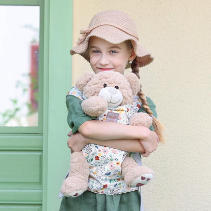 GAGAKU Doll Carrier for Kids, Toy Baby Doll Carrier, Reborn Dolls Carrier Toy Baby Sling with Adjustable Straps, Baby Doll Accessories - Green - Camellia