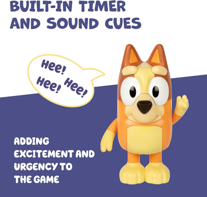 Bluey Game Hide and Seek Figure, Articulated, Musical Kids Figurines with Dance Mode, Interactive Play Toddler Figurine Toys for Ages 3+