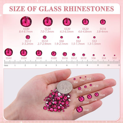 5000PCS SS6/2mm Glass Crystal Rhinestones (Clear), Bedazzling Flatback Rhinestones for Crafting DIY Crafts Nail Art Makeup Decoration, Gems Diamond Charms for Tumbler Shoes Clothing Mug