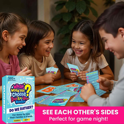 QUOKKA Board Games for Kids 8-12 – Family Games for Kids and Adults – What Would You Choose – 500+ Questions – Original Edition – Fun Card Game for Family Night