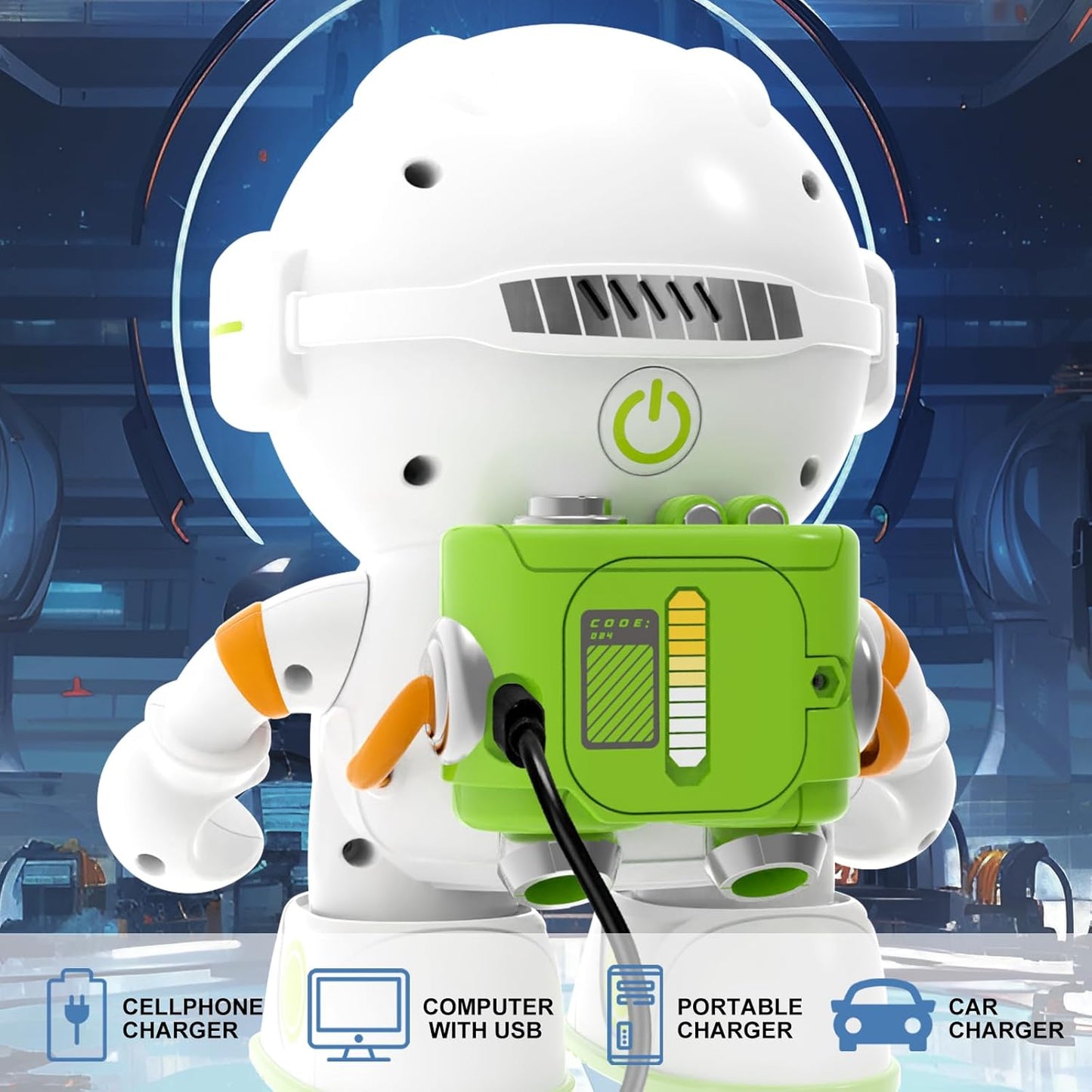 KaeKid Astronaut Robots for Kids, Smart Talking Robotic with Touch Sensor, Voice Control, Speech Recognition, Sing, Dance, Repeat and Record, Rechargeable Robot Toy for 3-8 Year Old Boys Girls
