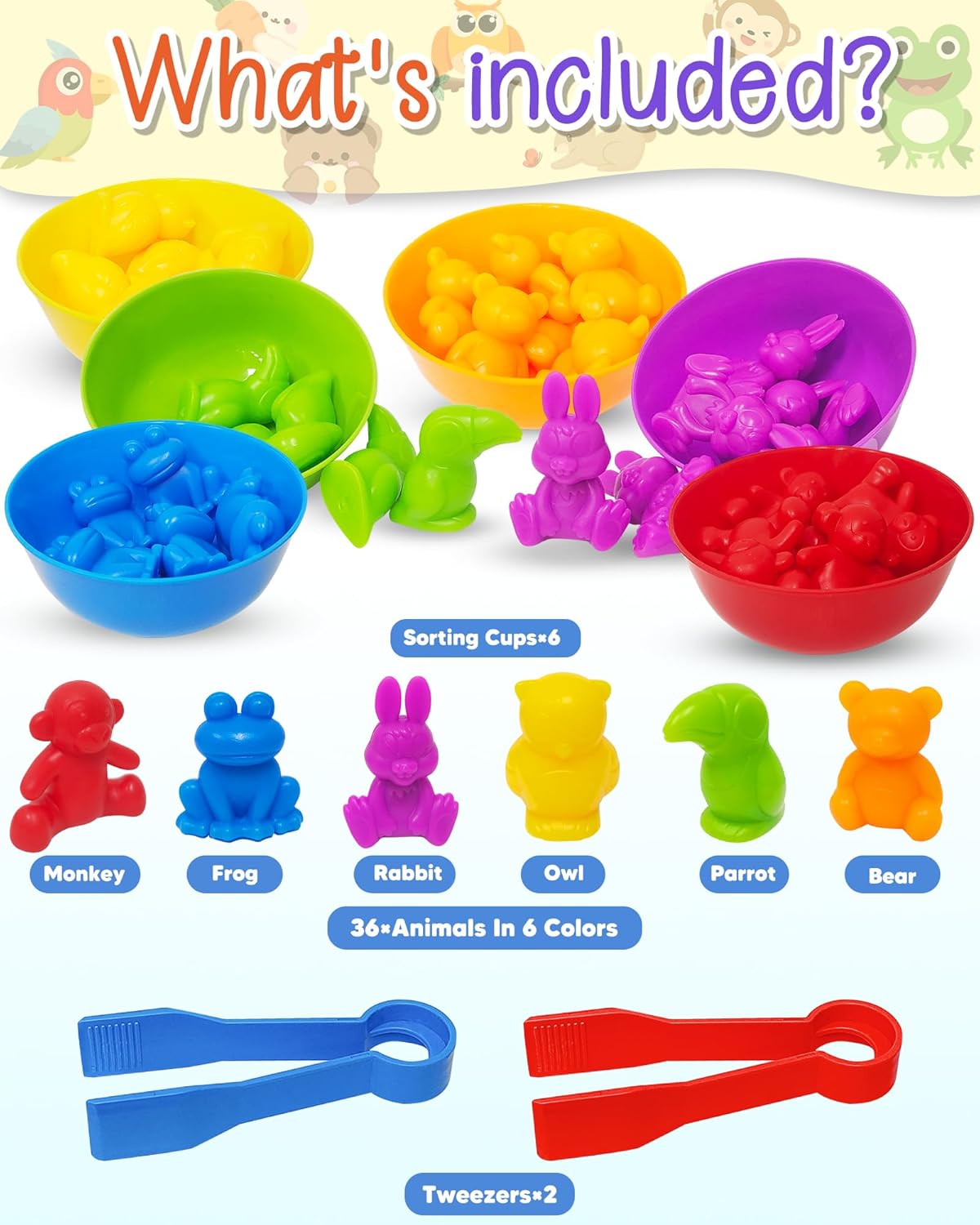 Yetonamr 48 Pcs Counting Dinosaurs Montessori Toys for 3 4 5 Years Old Boys Girls, Toddler Preschool Learning Activities Toy for Kids Ages 3-5, 4-8, Birthday Gifts Sensory Toys