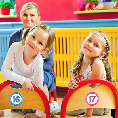 FaCraft Boho Line Up Spots for Classroom Floor - 48Pcs Floor Numbers for Classroom Lining Up Waterproof Number Stickers Markers for Preschool Kindergarten Elementary Back to School Teacher Must Haves