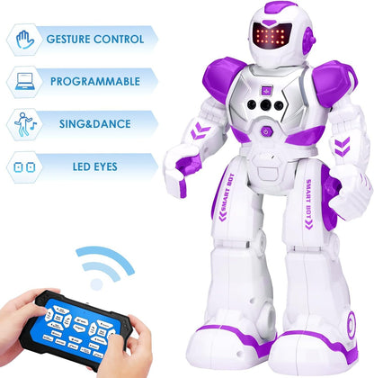 KingsDragon Robots Toy for Kids, RC Gesture Sensing Toy, Interactive Walking Singing Dancing Robot Birthday Presents for Boys Girls Age 6 7 8 9 Years Old