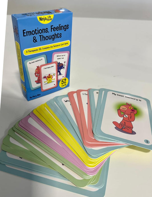 Ninja Life Hacks Emotions, Feelings, and Thoughts: A Therapeutic SEL Complete the Sentence Card Game
