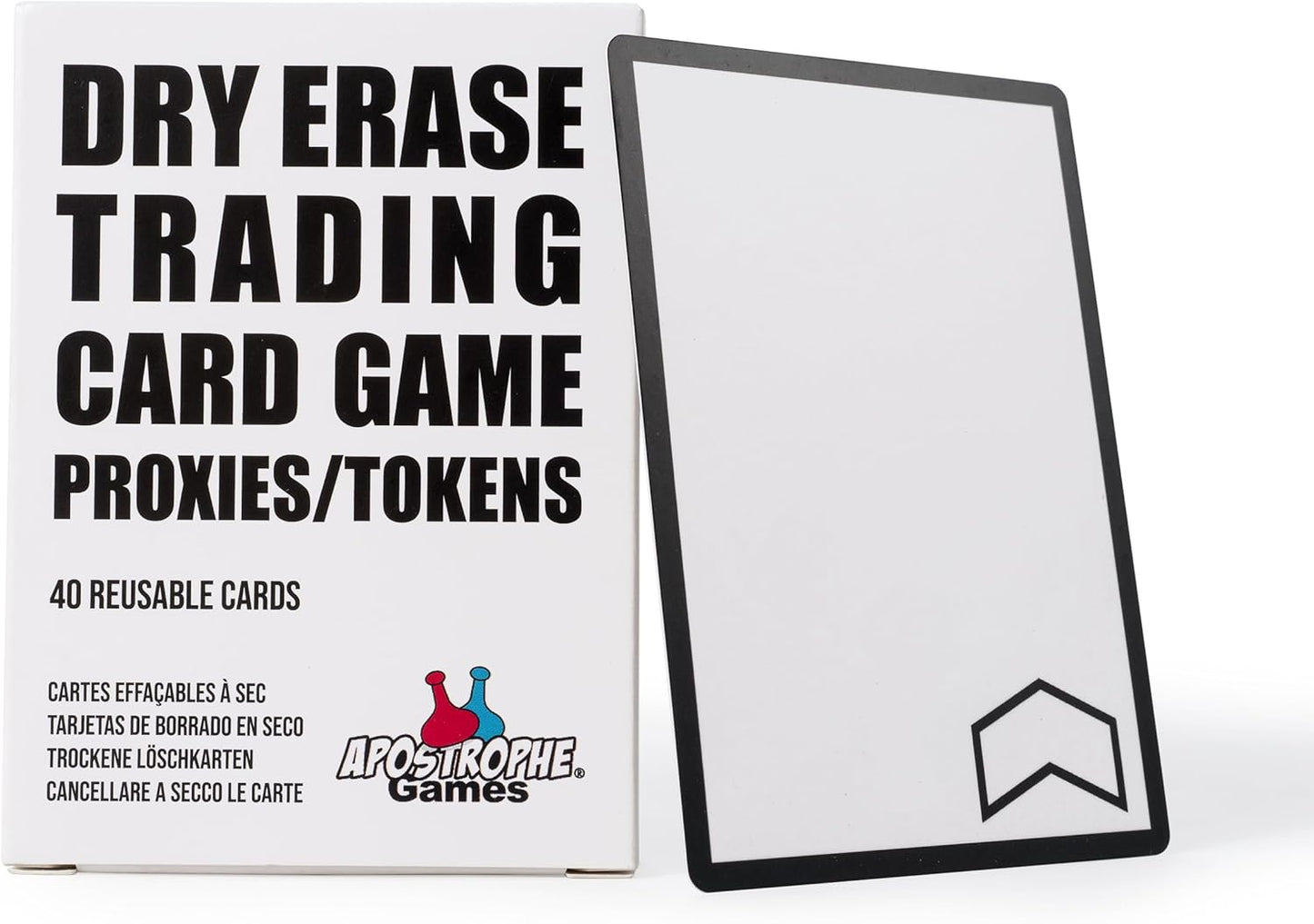 Apostrophe Games Dry Erase Blank Playing Cards w/Box, Poker Size - 2.5" x 3.5", 45 Reusable Cards, Flashcards, Board Game & Note Cards