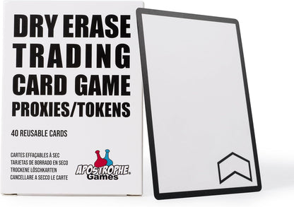 Apostrophe Games Dry Erase Blank Playing Cards w/Box, Poker Size - 2.5" x 3.5", 45 Reusable Cards, Flashcards, Board Game & Note Cards