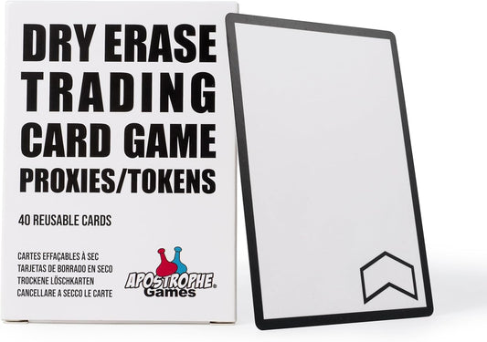 Apostrophe Games Dry Erase Blank Playing Cards w/Box, Poker Size - 2.5" x 3.5", 45 Reusable Cards, Flashcards, Board Game & Note Cards