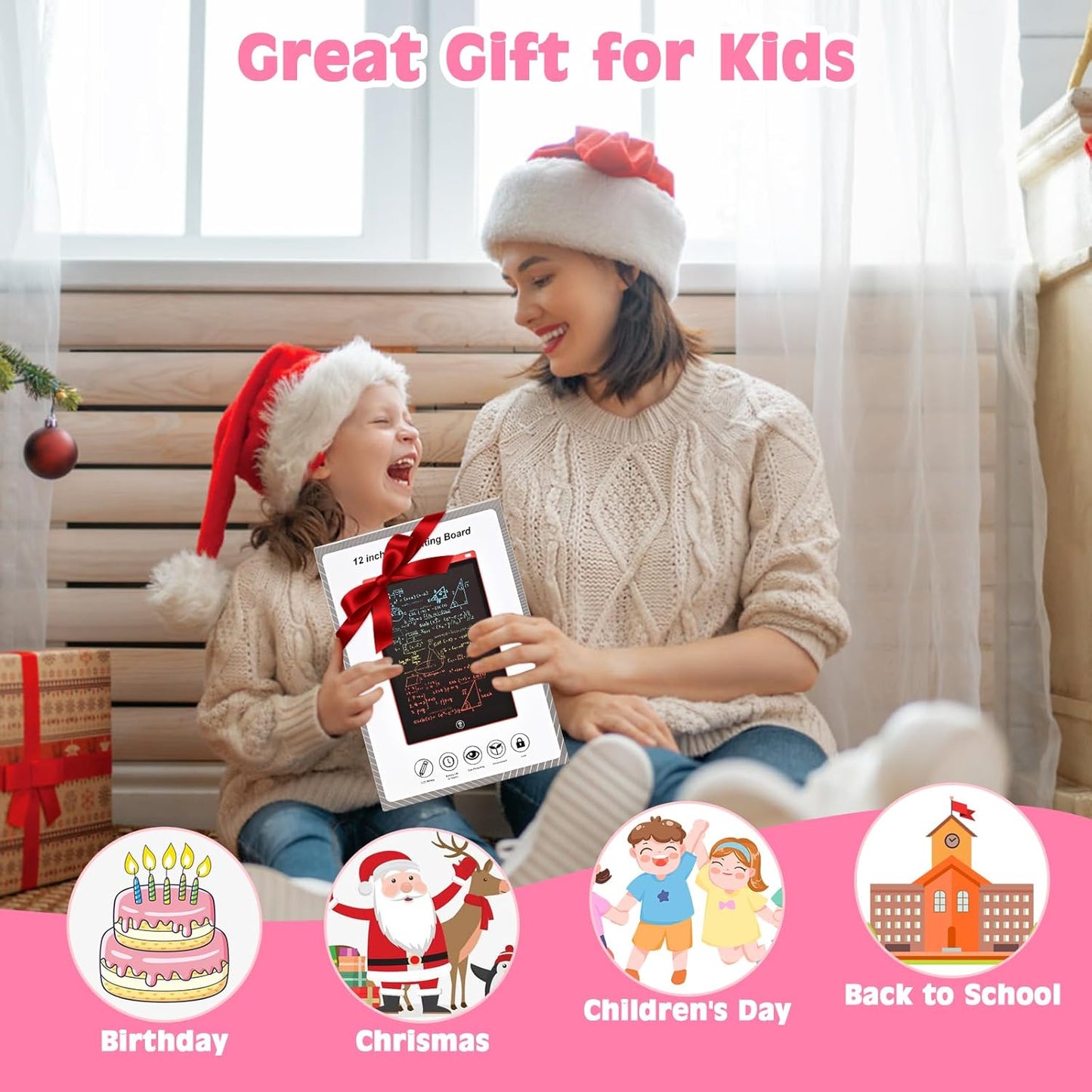 cimetech Toddler Girl Gifts, LCD Writing Tablet 2 Pack, Kids Toys for 3 4 5 6 Year Old Boys, 8.5 Inch Drawing Pad Painting Coloring Books, Travel Essentials Activities, Birthday Gifts Toddler Age 1-3