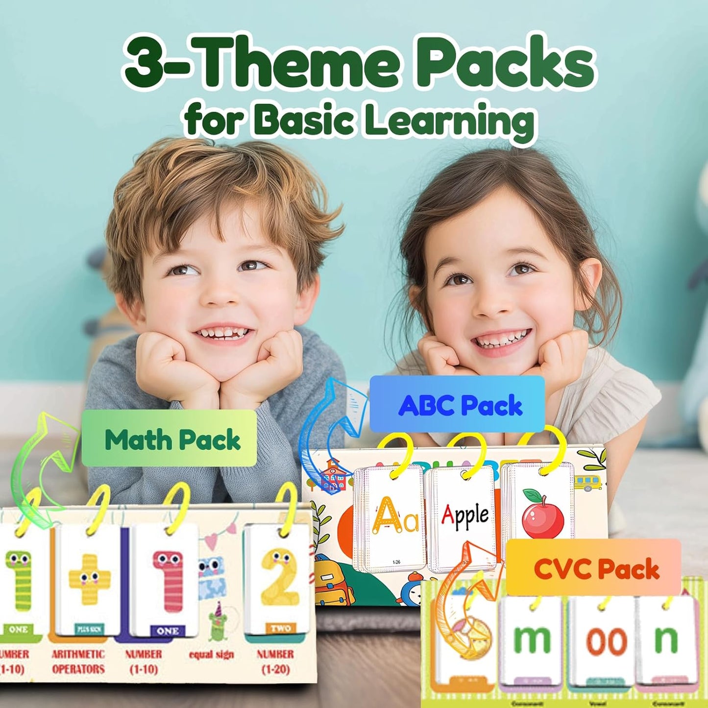 Flipping Calendar Set for Kids 3-10 - Learning Pocket Chart, Sentence Building Flash Cards, Kids Puzzle Games for Homeschool Classroom, Educational Gifts for Boys Girls (Sentence Building)