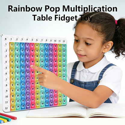 12x12 Multiplication Table Game Learning Mat,Math Educational Board Game,Interactive Times Table Game,STEM Math Skills Training for Ages 4-12,Sensory Multiplication Teaching Tool for Home and School