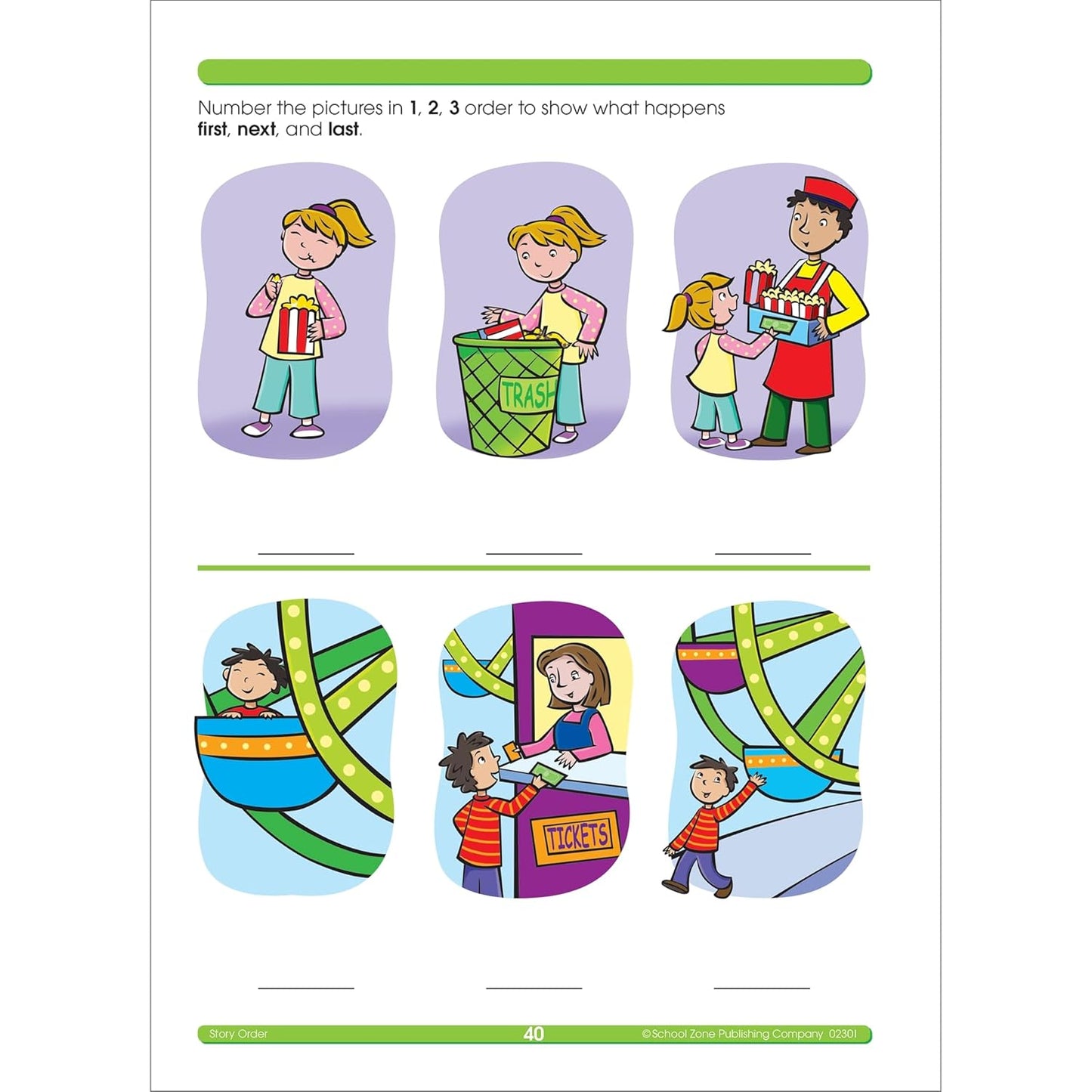School Zone Kindergarten Scholar Workbook: 64 Pages, Alphabet, Phonics, Shapes, Patterns, Language Arts, Early Math, Counting, Addition & Subtraction, Ages 5 to 6