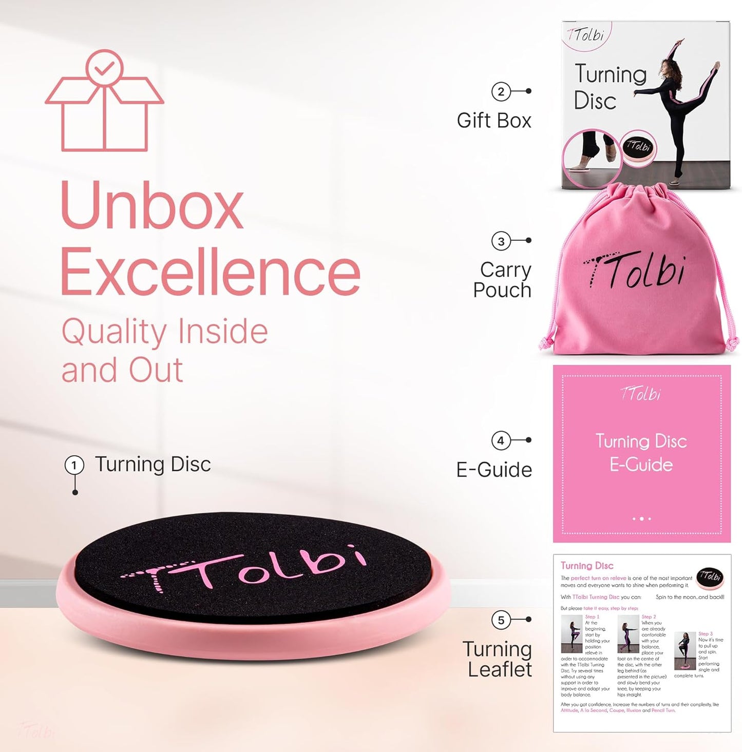 Premium Turning Boards for Dancers – Improve Spins, Technique & Balance, Ideal Turn Board for Ballet, Dancing & Figure Ice Skating, Portable Spin Disc for Dance & Spinner Disk Training Equipment