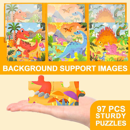 Magnetic Puzzles for Toddlers 1-3, Cartoon Mermaid Magnet 3 in 1 Jigsaw Puzzle, Kids Travel Puzzles Toys, Preschool Learning Toy for Kids 1-8 Year (Mermaid)