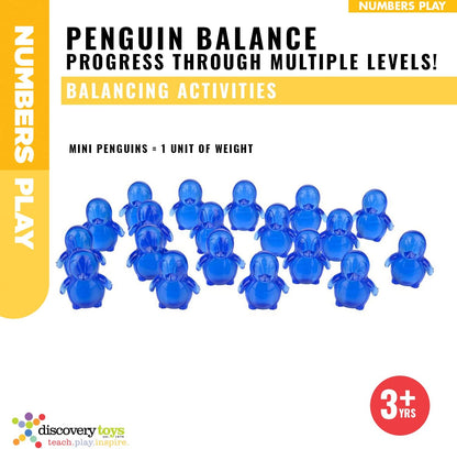 Discovery Toys Penguin Balance | Kindergarten Balance Math Game | Balance Counting Toys | Learning Stem Montessori Toys Educational w/Penguin Scale, Cards, Balancing Numbers for Kids