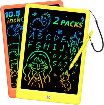 BUKEBU LCD Writing Tablet Doodle Board,10.5 inch Colorful Drawing Pad,Electronic Drawing Tablet, Drawing Pads,Travel Gifts for Kids Ages 3 4 5 6 7 8 Year Old Girls Boys (Blue)