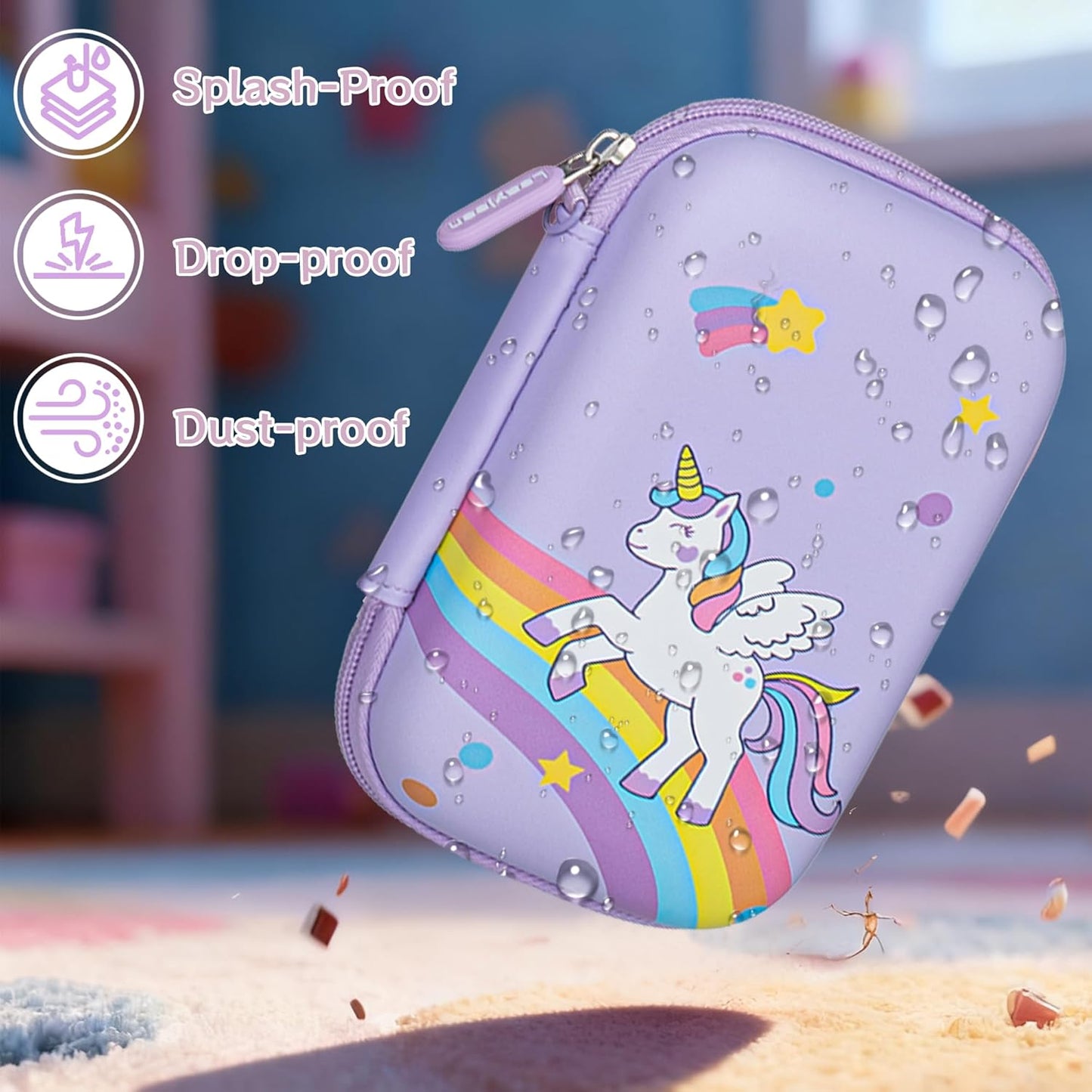 Leayjeen Kids Smartphone Case Compatible with Kikapabi/Joozfee/Prysyedawn 2.8" Touchscreen Toddler Learning Play Toy Phone,Birthday Gifts for Girls Age 3-10 Kids Toys Cell Phone-Purple(Case Only)