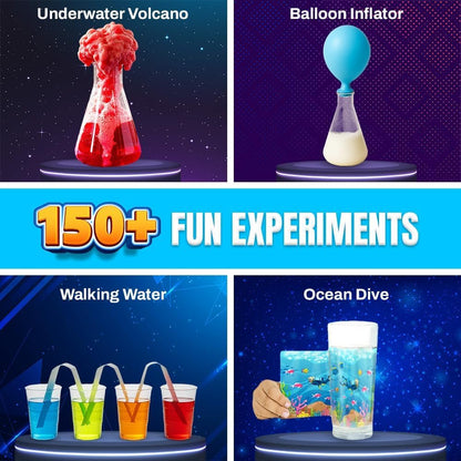 PW Science Kit for Explorer Kids with Instructions Manual 150+ Fun & Educational Science Experiments Kit DIY Kit for Kids Ages 8+ STEM Learning Toy & Kit Multicolor