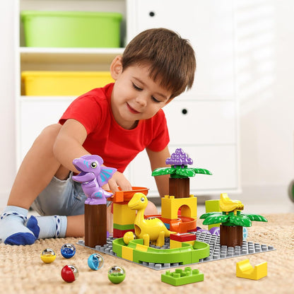 Marble Run Toy Motorized Elevator Marble Maze Kit with Perpetual Motion Machine, Building Block Educational Construction Game Playset STEM Learning Hand Eye Coordination Training Unlimited DIY